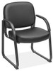 USC H-7822 VINYL SLED BASE CHAIR WITH ARMS - BLACK