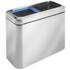 USC H-8664 SIMPLEHUMAN STAINLESS STEEL OFFICE TRASH