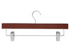 USC S-21710WAL WOOD HANGERS - ADJUSTABLE CLIPS, WALNUT