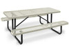 USC H-2128BE METAL PICNIC TABLE - 6' RECTANGLE, BEIGE