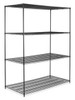 USC H-2428-96 BLACK WIRE SHELVING UNIT - 72 X 36 X 96"