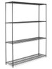 USC H-2425-96 BLACK WIRE SHELVING UNIT - 72 X 18 X 96"