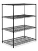 USC H-6748-63 BLACK WIRE SHELVING UNIT - 48 X 30 X 63"