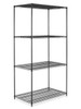 USC H-6748-96 BLACK WIRE SHELVING UNIT - 48 X 30 X 96"
