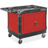 USC H-8314R UTILITY CART WITH CABINET - 5" RUBBER WH