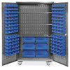 USC H-9051BLU MOBILE BIN STORAGE CABINET - 48 X 24 X 8