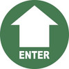 USC S-24197 WAREHOUSE FLOOR SIGN - "ENTER", 17" DIAM