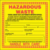 ACCUFORM SIGNS MHZWNJEVP NEW JERSEY HAZARDOUS WASTE LABEL PK 25