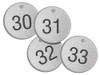 ACCUFORM SIGNS TDL151 NUMBERED TAGS 1-1/2 ROUND 26 TO 50 PK25