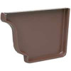 AMERIMAX HOME PRODUCTS 2520619 GUTTER END CAP, RIGHT, BROWN ALUMINUM, 5