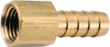 ANDERSON METAL CORP 757002-0404 BRASS BARB INSERT, LEAD-FREE, 1/4 HOSE I