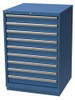 LISTA XSSC0900-0904BB MOD DRWR CAB,41-3/4"H,9 DRWR,BRIGHT BLUE