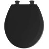 BEMIS MFG 46EC 047 TOILET SEAT RND WOOD BLACK    