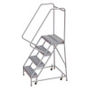 TRI-ARC WLAR104244 ROLLING LADDER,4 STEPS,SERRATED TREAD
