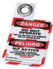 BRADY SPC ABSORBENTS 105724 DANGER BILINGUAL TAG 3 X 2 IN MET 3/8 IN