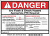 BRADY SPC ABSORBENTS 121092 ARC FLASH PROTECTION LABEL 5 IN H PK5