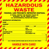 BRADY SPC ABSORBENTS 121151 HAZARDOUS WASTE LABEL 6 IN W PK 100
