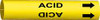BRADY SPC ABSORBENTS 4000-C D3079 PIPE MARKER ACID YELLOW 2-1/2 TO3-