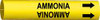 BRADY SPC ABSORBENTS 4005-H PIPE MARKER,AMMONIA,10 IN H,32 IN W