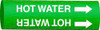 BRADY SPC ABSORBENTS 4338-D D3155 PIPE MARKER HOT WATER SUPPLY GN 4 