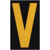 BRADY SPC ABSORBENTS 5000-V REFLECTIVE NUMBERS AND LETTERS,V,PK25