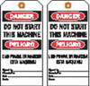 BRADY SPC ABSORBENTS 86525 DANGER BILNGUAL TAG,5 3/4IN H,3IN W,PK10