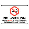 LYLE U1-1018-RD_14X10 NO SMOKING SIGN 14X10 IN. ENGLISH