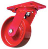 HAMILTON S-HS-8MB STANDARD PLATE CASTER RED WHEEL