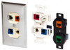 HUBBELL Q106E OUTLET FRAME 4 PORT