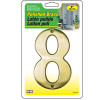 HY-KO PRODUCTS BR-51PB/8 NUMBER 8 5IN POLISHED BRASS    HY-KO PRODUCTS BR-51PB/8 NUMBER 8 5IN POLISHED BRASS