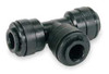 JOHN GUEST PM0204E-PK10 UNION TEE 4MM TUBE OD BLACK PK 10