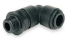 JOHN GUEST PM090803E-PK10 SWIVEL ELBOW 8MM TUBE OD BLACK PK 10