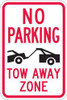 LYLE T1-1052-EG_12x18 SIGN NO PARKING TOW AWAY ZONE 18 X12 IN
