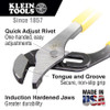 KLEIN TOOLS J502-10 JOURNEYMAN™ PUMP PLIERS, 10" KLEIN TOOLS J502-10 JOURNEYMAN™ PUMP PLIERS, 10"