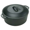 LODGE MFG CO L8DOL3 DUTCH OVEN, SEASONED CAST IRON, 5 QT.