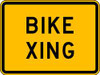 LYLE W11-1P-24HA TRAFFIC SIGN 18 X 24IN BK/YEL BIKE XING