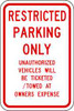 LYLE RP-065-RW-12HA PARKING SIGN 18 X 12IN R/WHT TEXT
