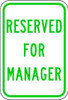 LYLE RP-128-12HA PARKING SIGN 18 X 12IN GRN/WHT TEXT