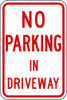 LYLE LR7-28-12HA PARKING SIGN 18 X 12IN R/WHT TEXT
