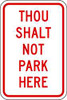 LYLE LR7-80-12HA PARKING SIGN 18 X 12IN R/WHT TEXT
