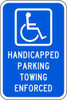 LYLE HC-011-12HA D9645 PARKING SIGN 18 X 12IN WHT/BL HDCP