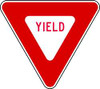 LYLE R1-2-30HA D9794 TRAFFIC SIGN 30 X 30IN R/WHT YIELD