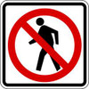 LYLE R9-3A-24DA TRAFFIC SIGN 24 X 24IN R AND BK/WHT SYM