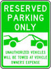 LYLE RP-123-18HA PARKING SIGN 24 X 18IN GRN/WHT