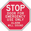 LYLE ST-017-12HA SIGN EMERGENCY USE ONLY ALARM WILL SOUND