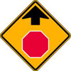 LYLE W3-1-30DA TRAFFIC SIGN 30 X 30IN R BW/FLUOR YEL