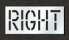 RAE STL-116-71821 PAVEMENT STENCIL RIGHT 18 IN