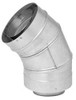 METAL FAB RTG20151GB VENT PIPE ELBOW 45 DEGREE 6IN L 3IN DIA.