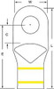 3M MC250-12RX ONEHOLELUGCMPRSNCONN,SHORT,YELLOW,16