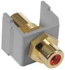 HUBBELL SFRCRFFGY SNAP FIT CONNECTOR RED/GRAY RCA/RCA